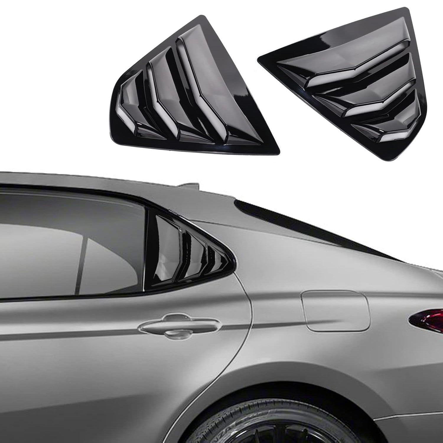 🔥🚗 Rear Window Louvers for Toyota Camry 2018-2024 | 2PC Sporty Set⚡ABS Air Vent Covers⚡【Side Scoop Kit】Exterior Trim Blinds & Shades - No-Drill 5-Min Install 🔥🚗 Rear Window Louvers for Toyota Camry 2018-2024 | 2PC Sporty Set⚡ABS Air Vent Covers⚡【Side Scoop Kit】Exterior Trim Blinds & Shades - No-Drill 5-Min Install